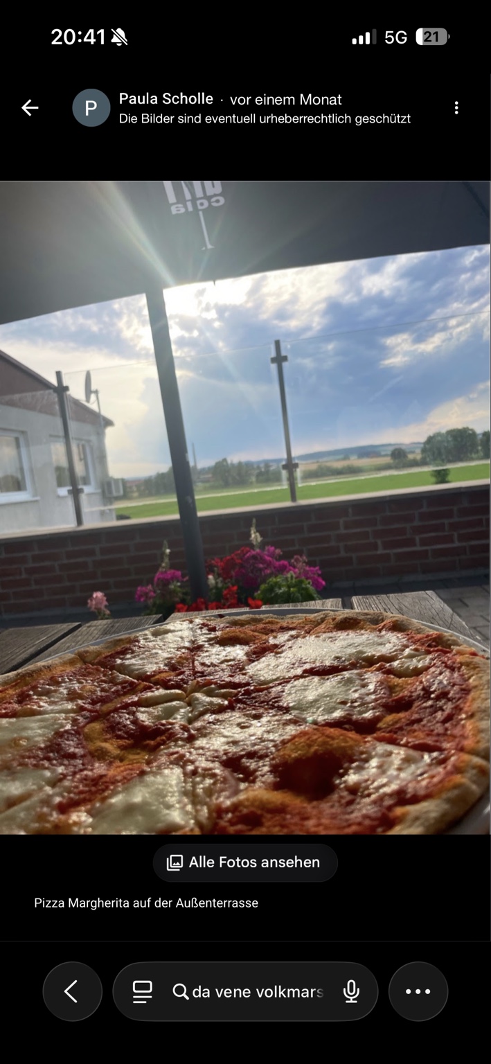 Pizza Margherita bei Da Vene Pizzeria Volkmarsen